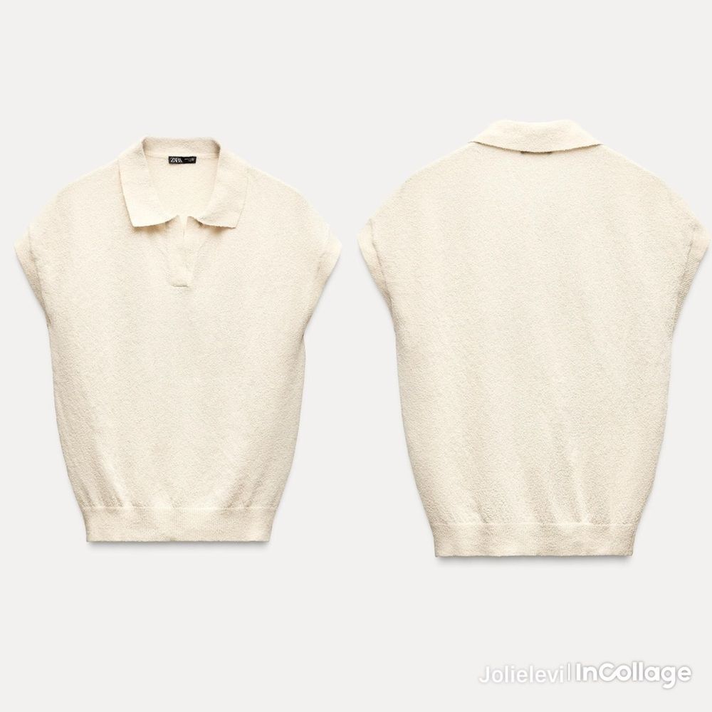 ZARA CUTWORK KNIT VEST
